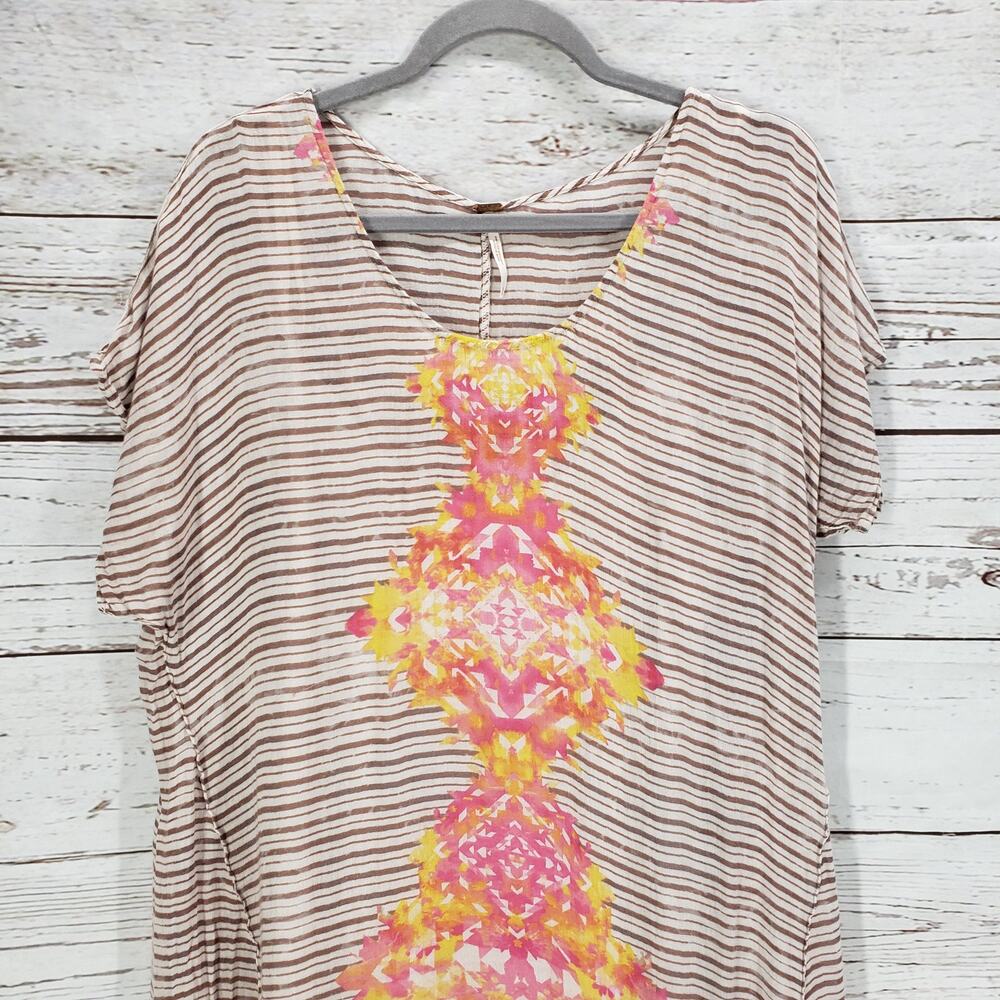 Free People Sunrise Striped Hi-Low Hem Wool Blend Dress Size Medium - Picture 4 of 14
